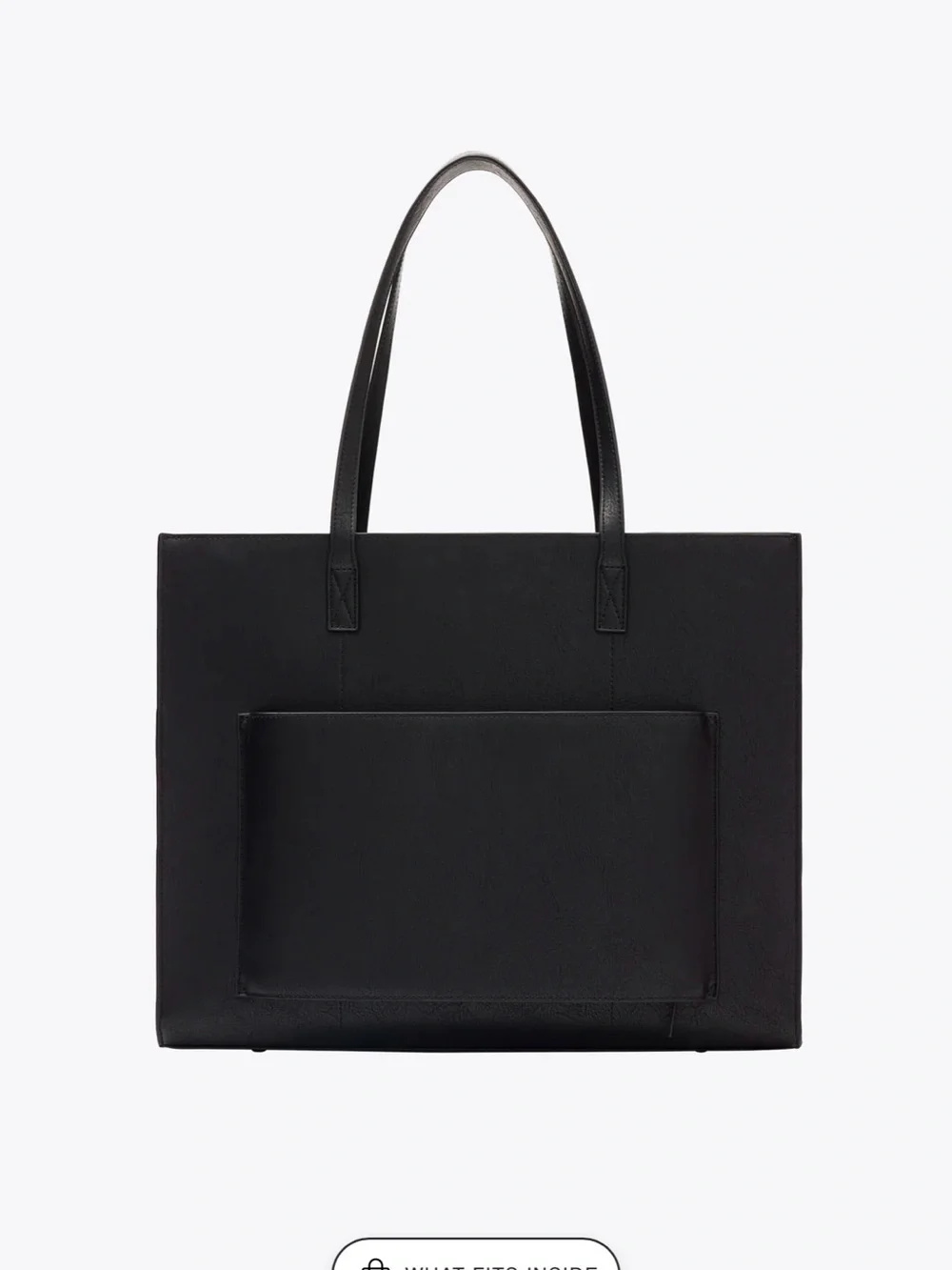 BEIS Black Work Tote Removable Shoulder Strap